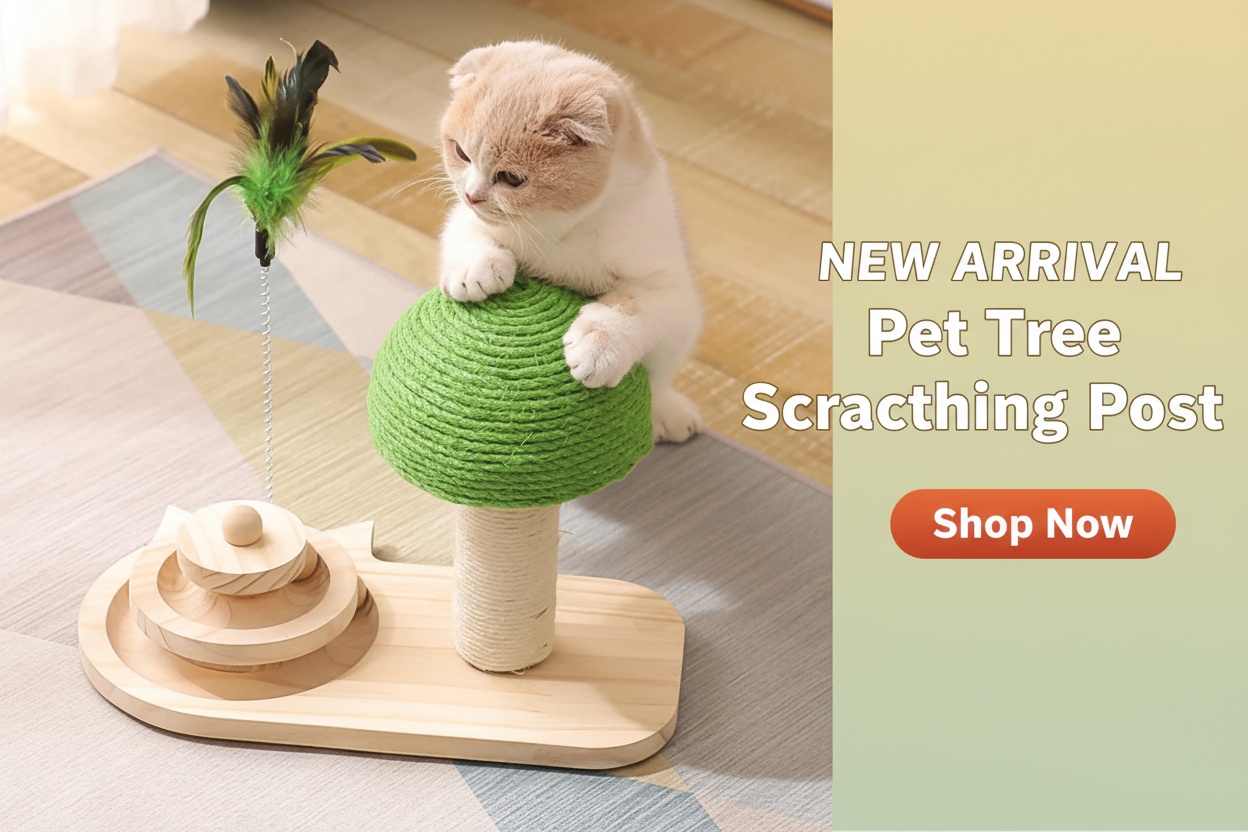 Pet Tree Scratching Post Banner